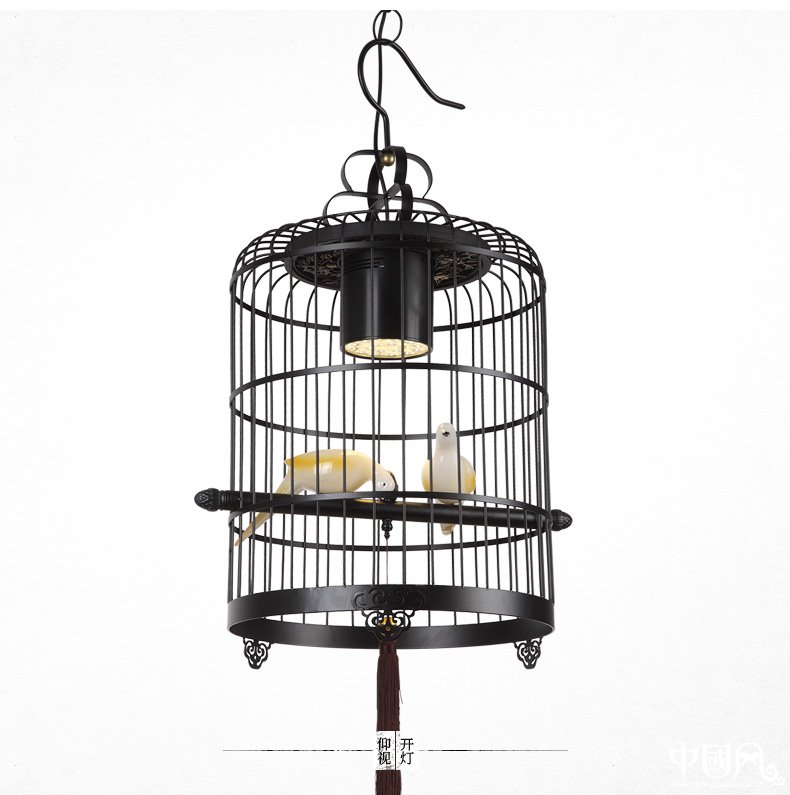 新中式鳥籠吊燈鳥籠燈，家佳樂文學十足