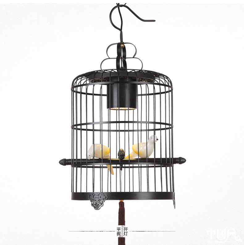 新中式鳥籠吊燈鳥籠燈，家佳樂文學十足
