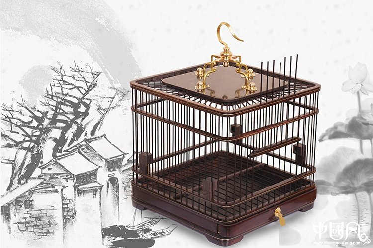 家佳樂(lè)文學(xué)紅木鳥(niǎo)籠子
