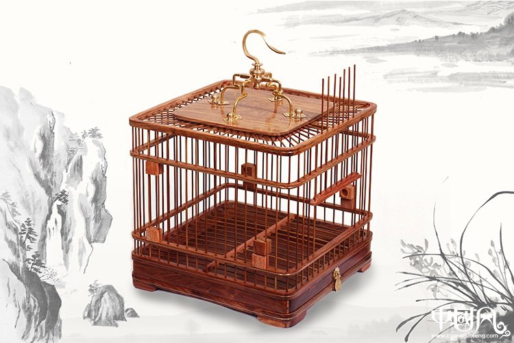 家佳樂(lè)文學(xué)紅木鳥(niǎo)籠子