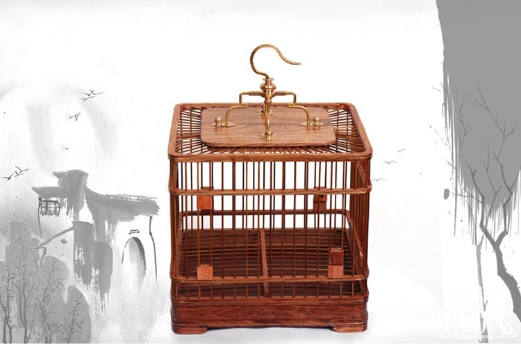 家佳樂(lè)文學(xué)紅木鳥(niǎo)籠子