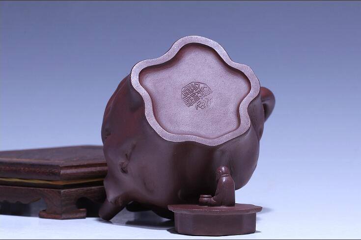 全手工原礦老紫泥茶壺：達(dá)摩問(wèn)禪