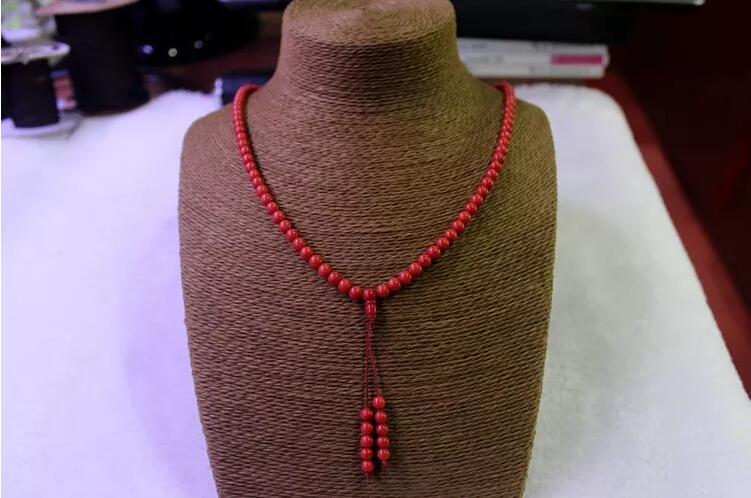 天然臺灣莫莫珊瑚108顆項(xiàng)鏈