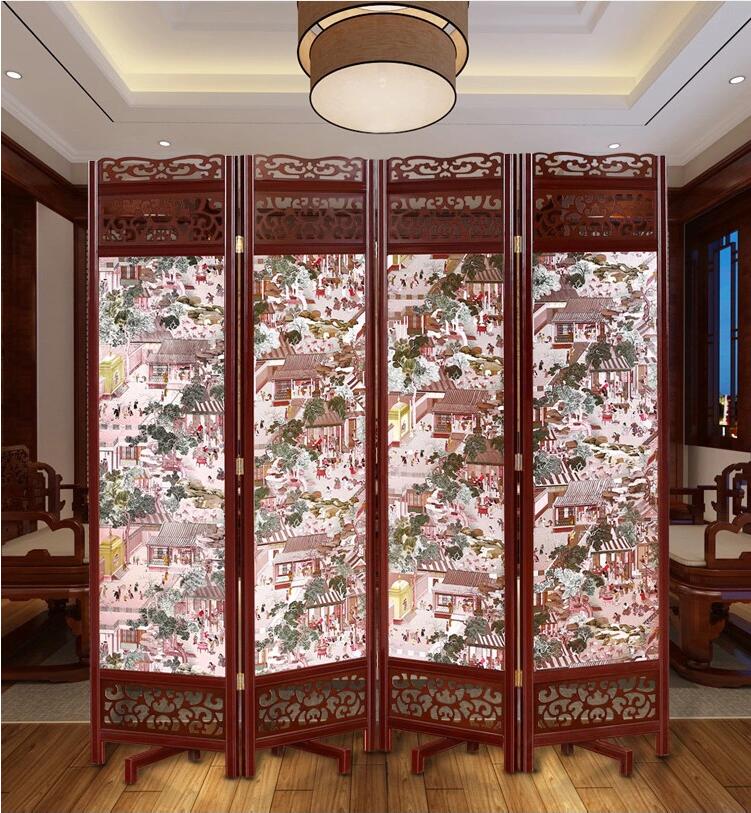 仿古中式實木屏風(fēng)