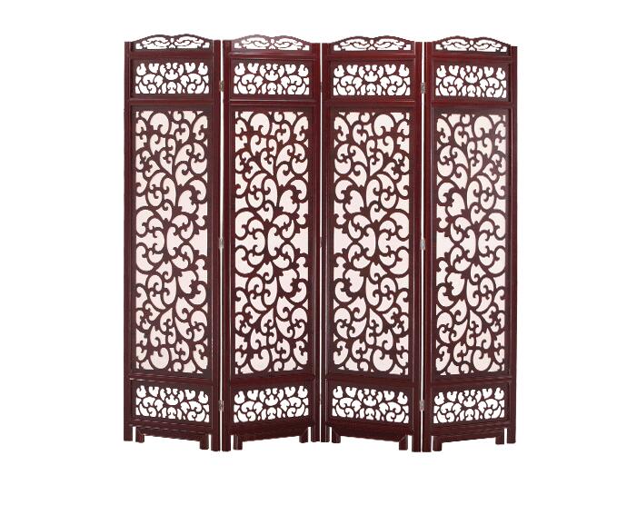 實(shí)木屏風(fēng)鏤空折疊可移動(dòng)家用屏風(fēng)