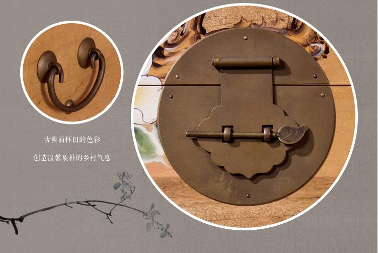 新中式香樟木官箱實木復古做舊彩繪儲物箱