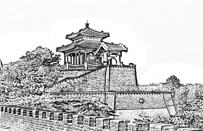 家佳樂文學(xué)手繪叢臺亭臺樓閣