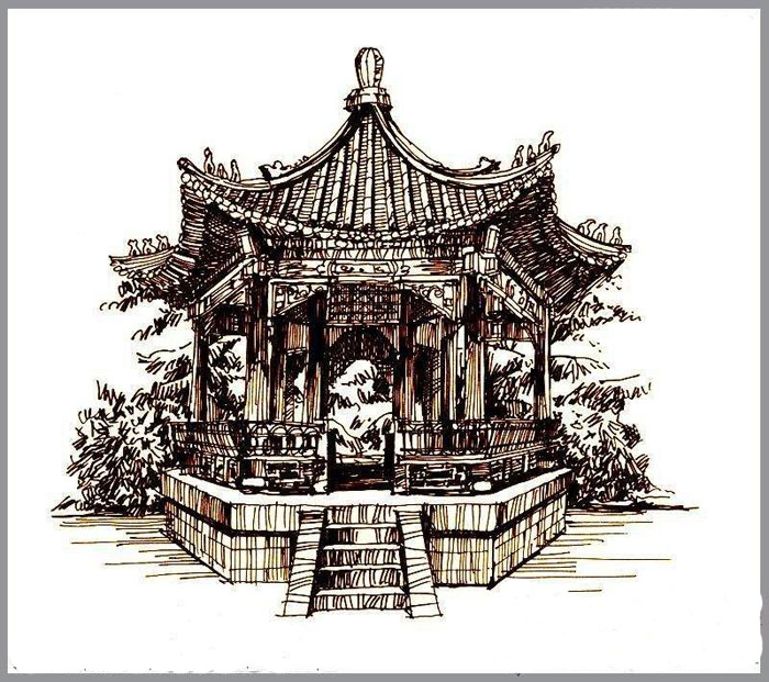 家佳樂文學(xué)手繪叢臺亭臺樓閣