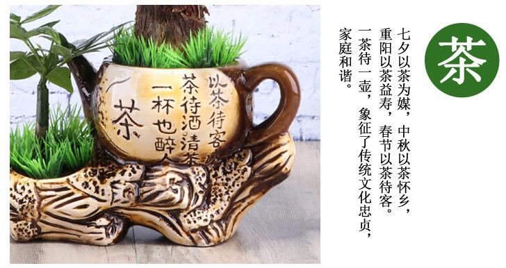 家佳樂文學(xué)發(fā)財(cái)樹盆景