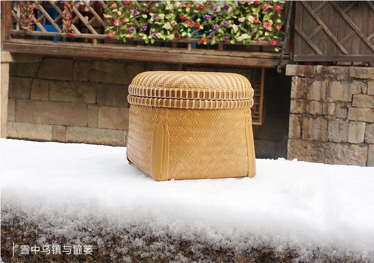 家佳樂文學(xué)手工編織收納篚簍竹編