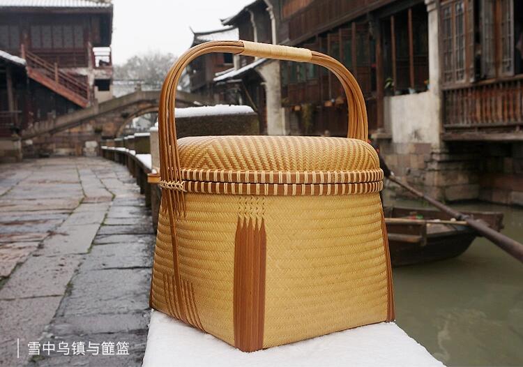 家佳樂文學(xué)竹編收藏品手工竹籃