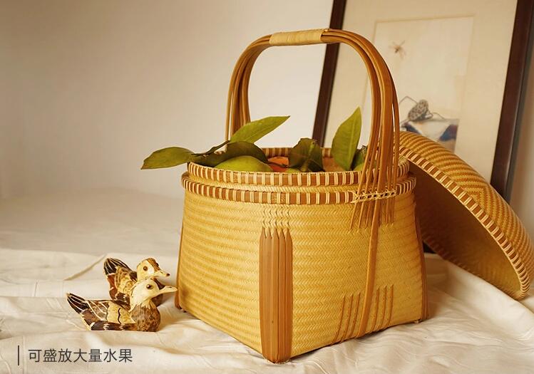 家佳樂文學(xué)竹編收藏品手工竹籃