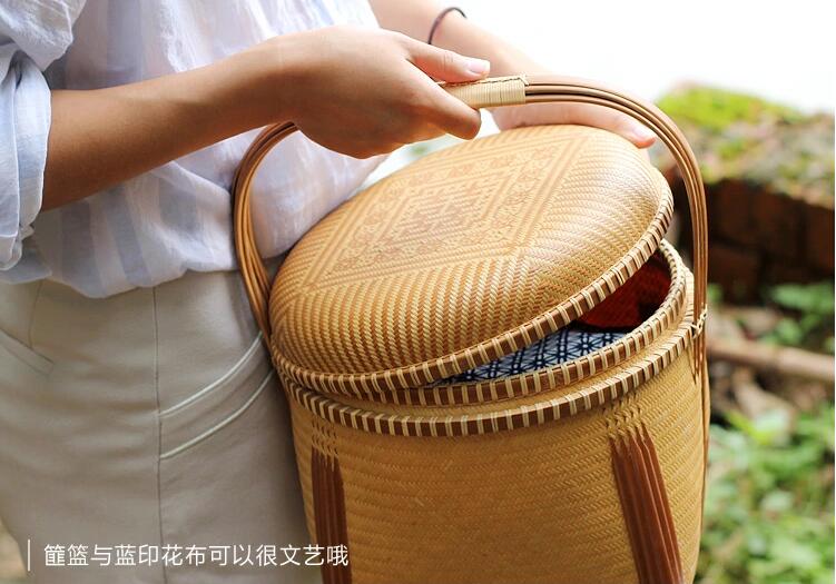 家佳樂文學(xué)竹編收藏品手工竹籃