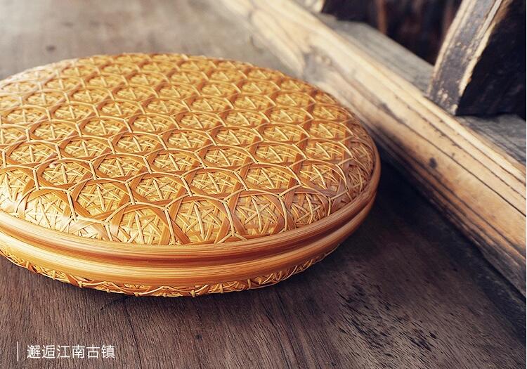 家佳樂文學家用竹編茶點收納雪花簞
