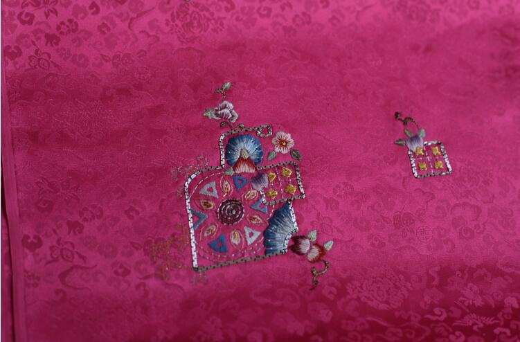 蘇繡真絲提花布軟緞秋