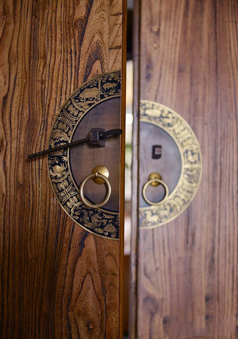 中式風(fēng)格實木大門，老北京的懷舊感