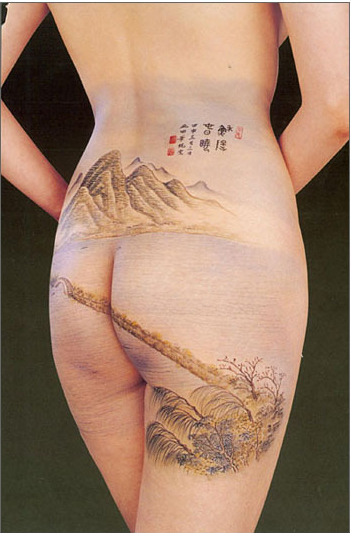 人體彩繪藝術(shù)，家佳樂文學(xué)彩繪