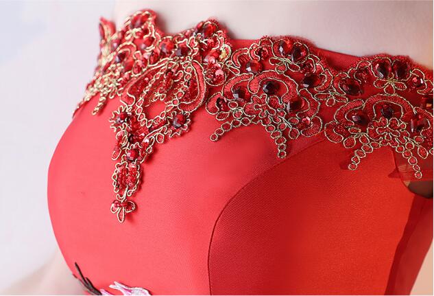 家佳樂(lè)文學(xué)刺繡綁帶中式婚禮禮服