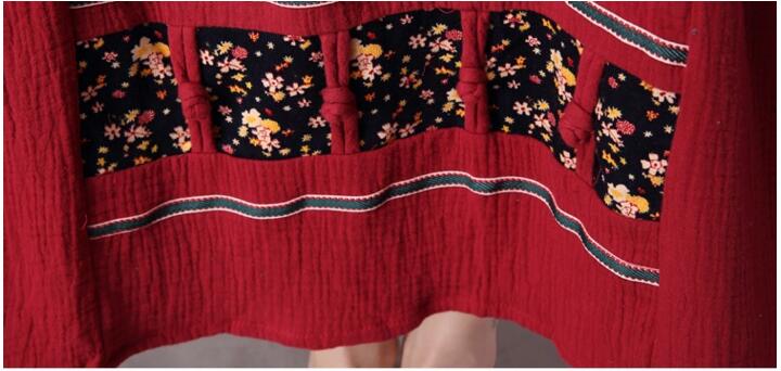 棉麻寬松復古民族服裝圖片