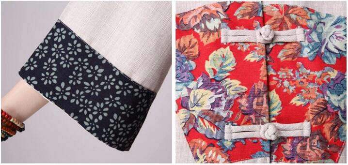 棉麻寬松復古民族服裝圖片