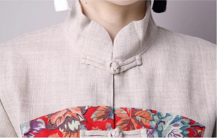 棉麻寬松復古民族服裝圖片