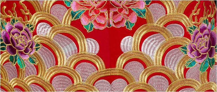 家佳樂文學刺繡錦緞復古嫁衣中式禮服