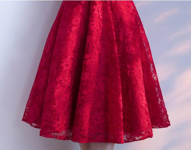 復古立領刺繡與蕾絲中式禮服