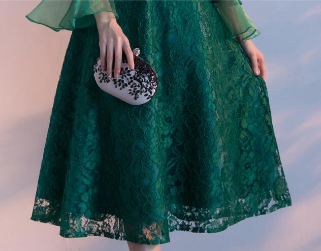 家佳樂文學盤扣蘇繡印花中式禮服