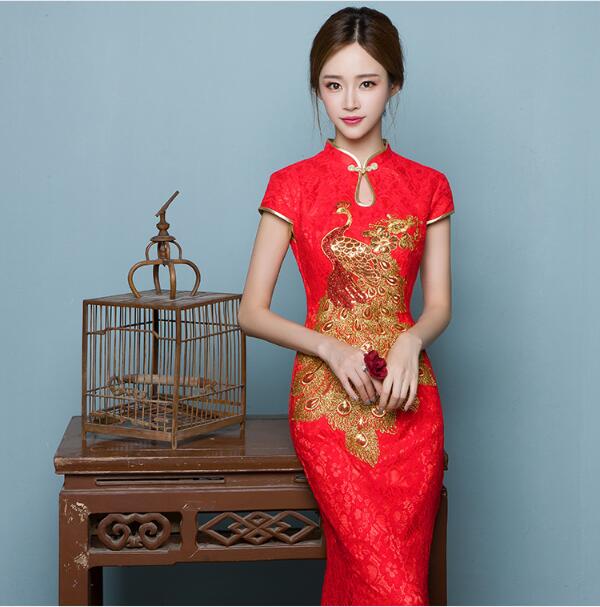 性感魚尾刺繡家佳樂文學嫁衣中式禮服