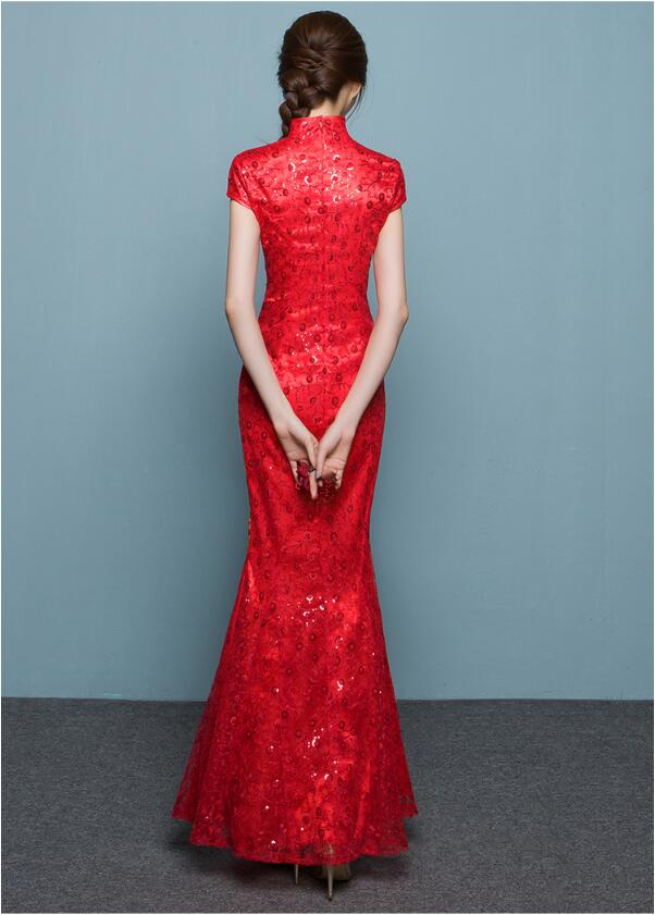 性感魚尾刺繡家佳樂文學嫁衣中式禮服