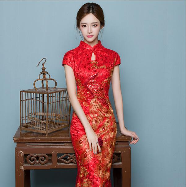 性感魚尾刺繡家佳樂文學嫁衣中式禮服