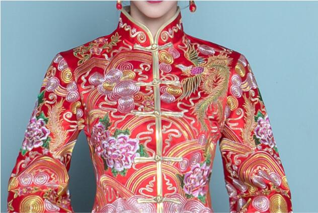 家佳樂文學(xué)刺繡旗袍嫁衣中式禮服