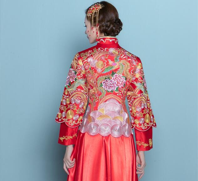 家佳樂文學(xué)刺繡旗袍嫁衣中式禮服