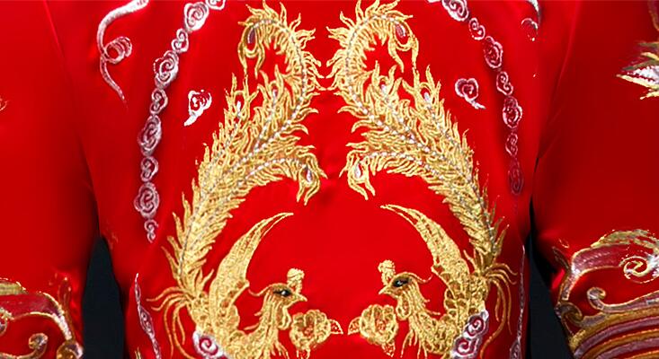 家佳樂文學(xué)刺繡龍鳳褂新娘中式禮服