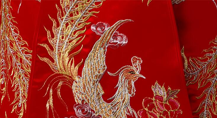 家佳樂文學(xué)刺繡龍鳳褂新娘中式禮服