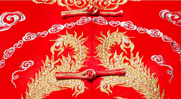 家佳樂文學(xué)刺繡龍鳳褂新娘中式禮服