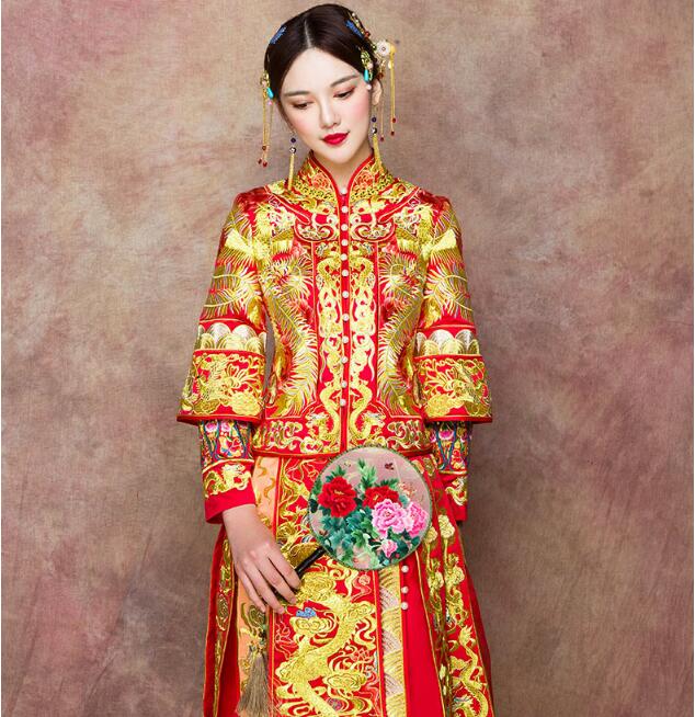 中式新娘服家佳樂文學(xué)嫁衣中式禮服圖片