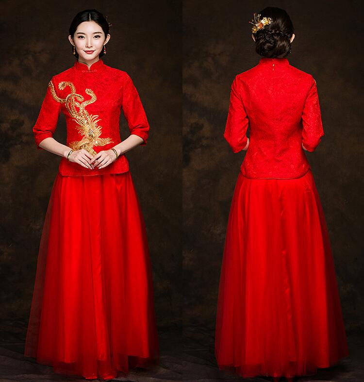 家佳樂文學(xué)禮服中式新娘禮服圖片