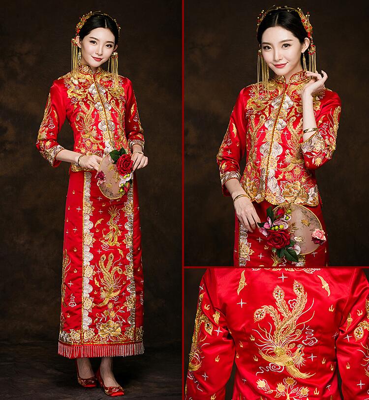 龍鳳褂中式新娘禮服家佳樂文學(xué)禮服