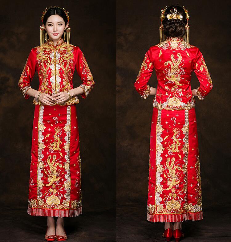 龍鳳褂中式新娘禮服家佳樂文學(xué)禮服