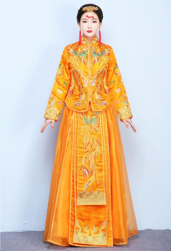 家佳樂(lè)文學(xué)龍鳳褂中式婚禮禮服圖片