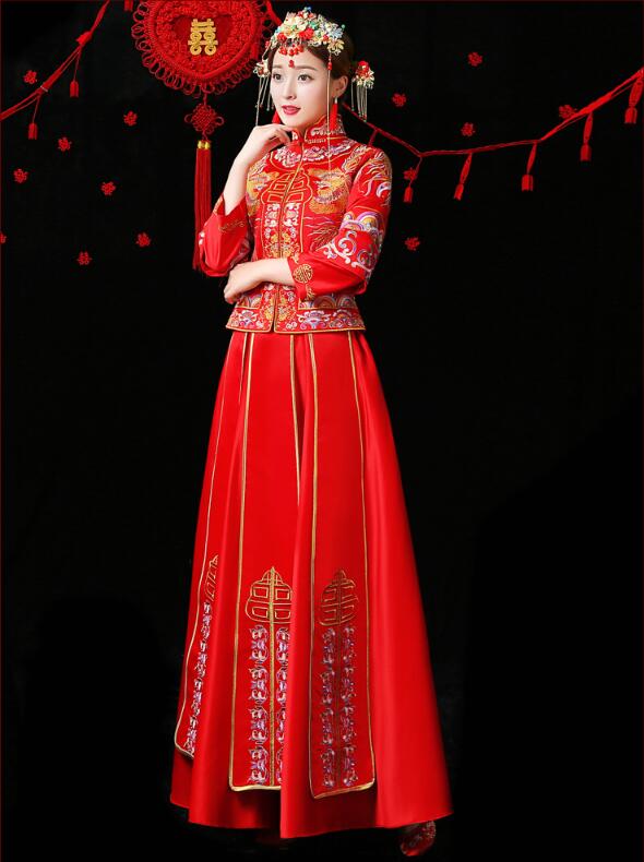 家佳樂文學(xué)秀禾服嫁衣中式婚禮禮服