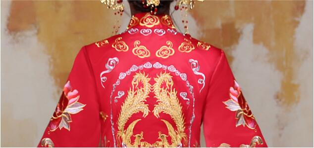 家佳樂文學(xué)蘇繡秀禾服嫁衣中式婚禮禮服