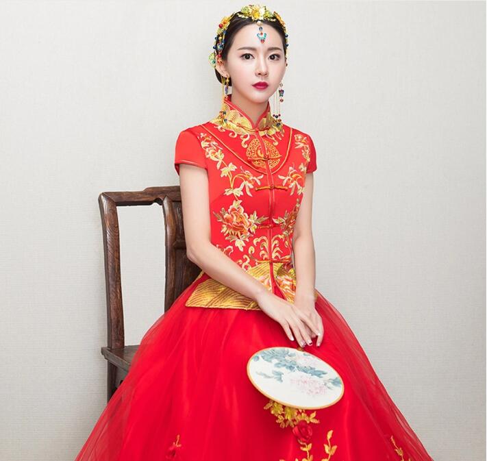 家佳樂(lè)文學(xué)新娘禮服中式婚禮禮服圖片