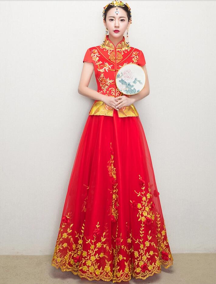 家佳樂(lè)文學(xué)新娘禮服中式婚禮禮服圖片