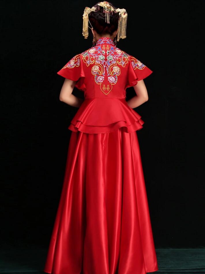 家佳樂文學新娘禮服中式婚禮禮服