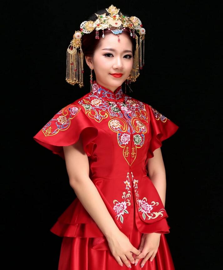 家佳樂文學新娘禮服中式婚禮禮服