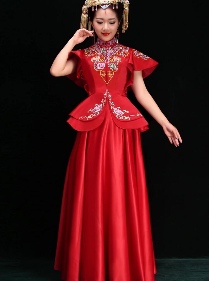 家佳樂文學新娘禮服中式婚禮禮服