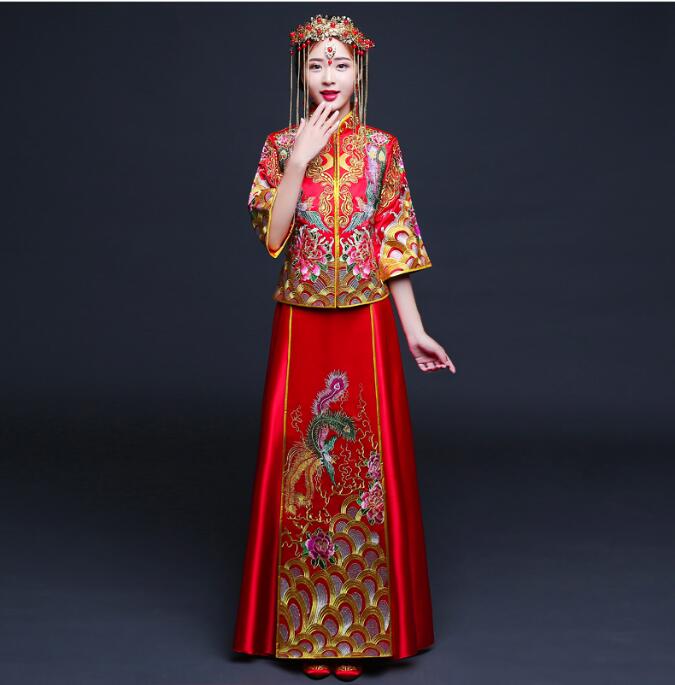 家佳樂(lè)文學(xué)刺繡秀禾服中式禮服