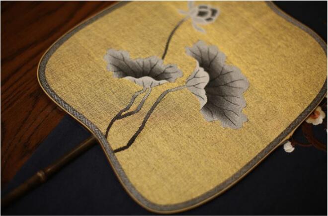 家佳樂文學(xué)紫竹緙絲團(tuán)扇圖片